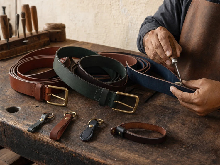 Leather Belts & Accessories — Indian artisan collection