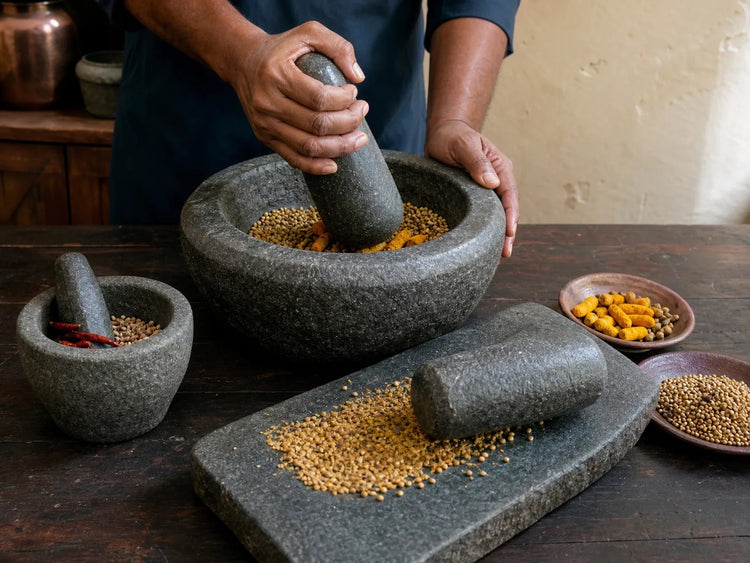 Stone Mortars & Kitchen Tools — Indian artisan collection