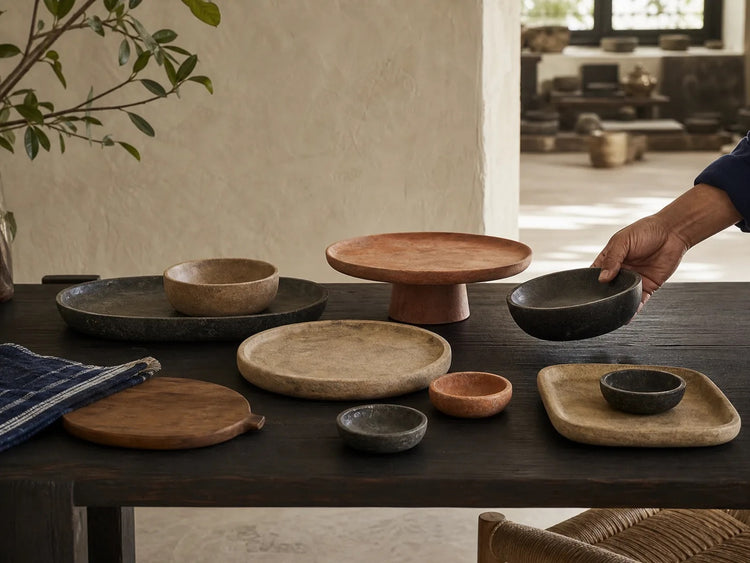 Stone Serveware — Indian artisan collection