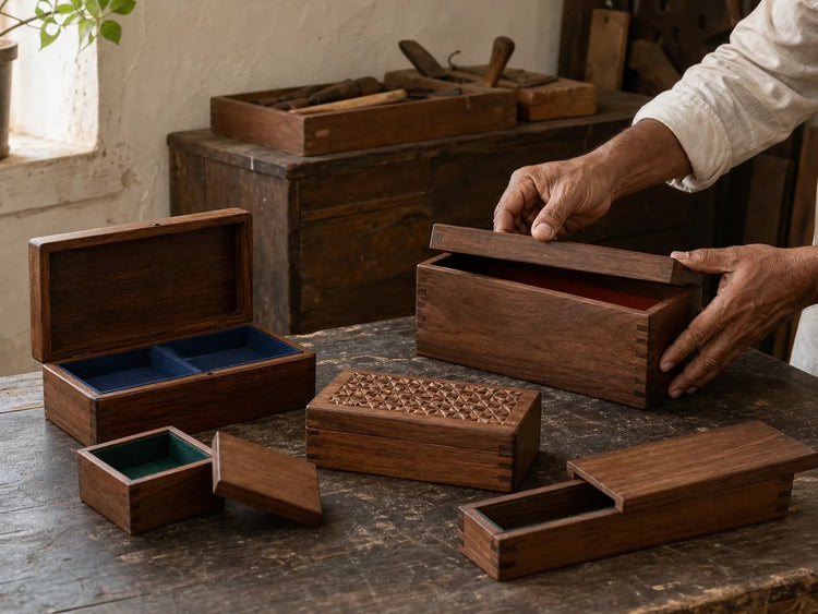 Wooden Boxes & Storage — Indian artisan collection