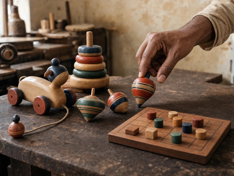 Wooden Toys & Traditional Games — Indian artisan collection
